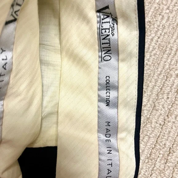 Valentino- Made In Italy, Men’s Trousers, Black Tone On Tone Stripe Sz 36/52 EU